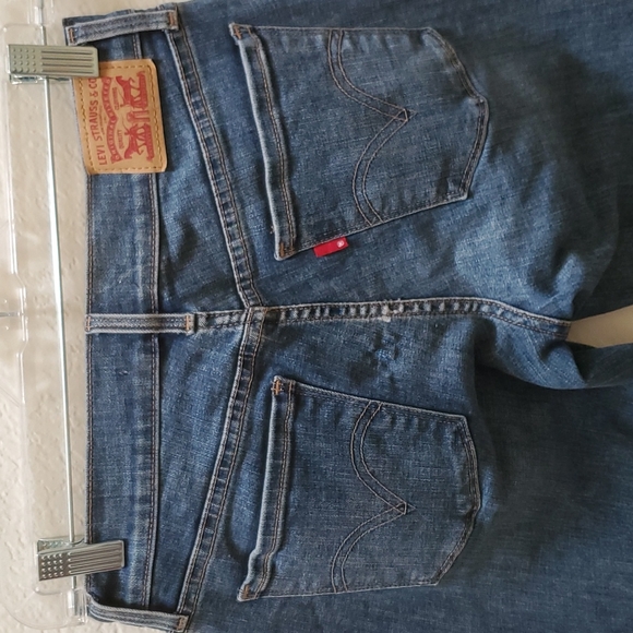 Levi's 505 Straight Stretch Dark Wash Mid-Rise Size 27 - Picture 6 of 9